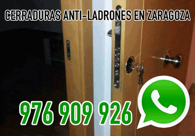 Cerraduras anti ladrones en Zaragoza